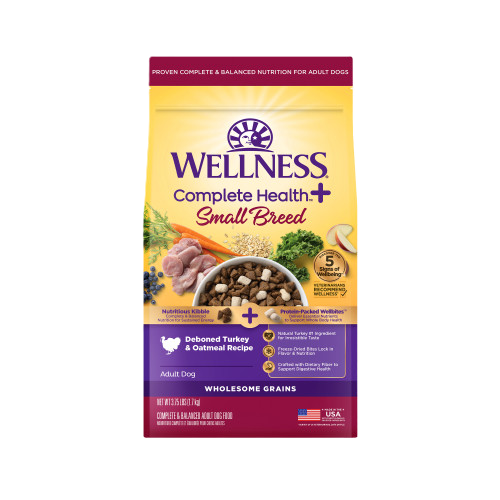 Wellness Complete Health+ Small Breed Deboned Turkey & Oatmeal Recipe, Dry Dog Food
