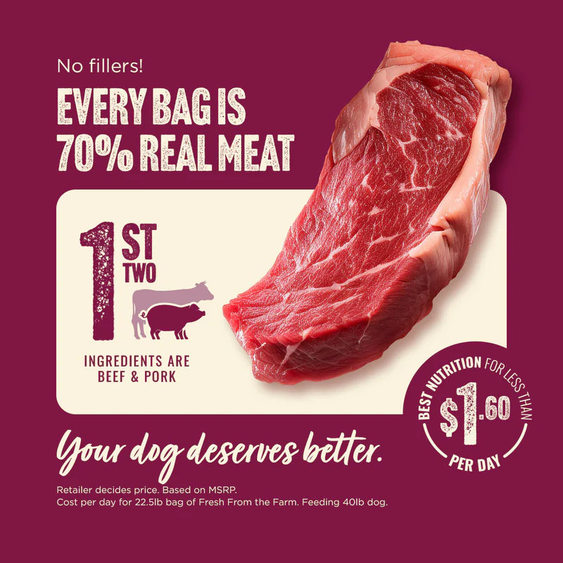 Natural Farm Fresh from the Farm - Red Meat Recipe, Dry Dog Food