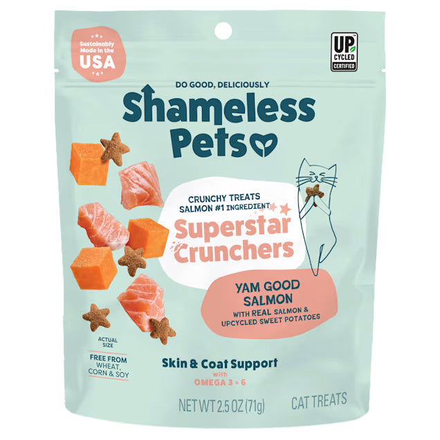 Shameless Pets Yam Good Salmon 2.5-oz, Cat Treat