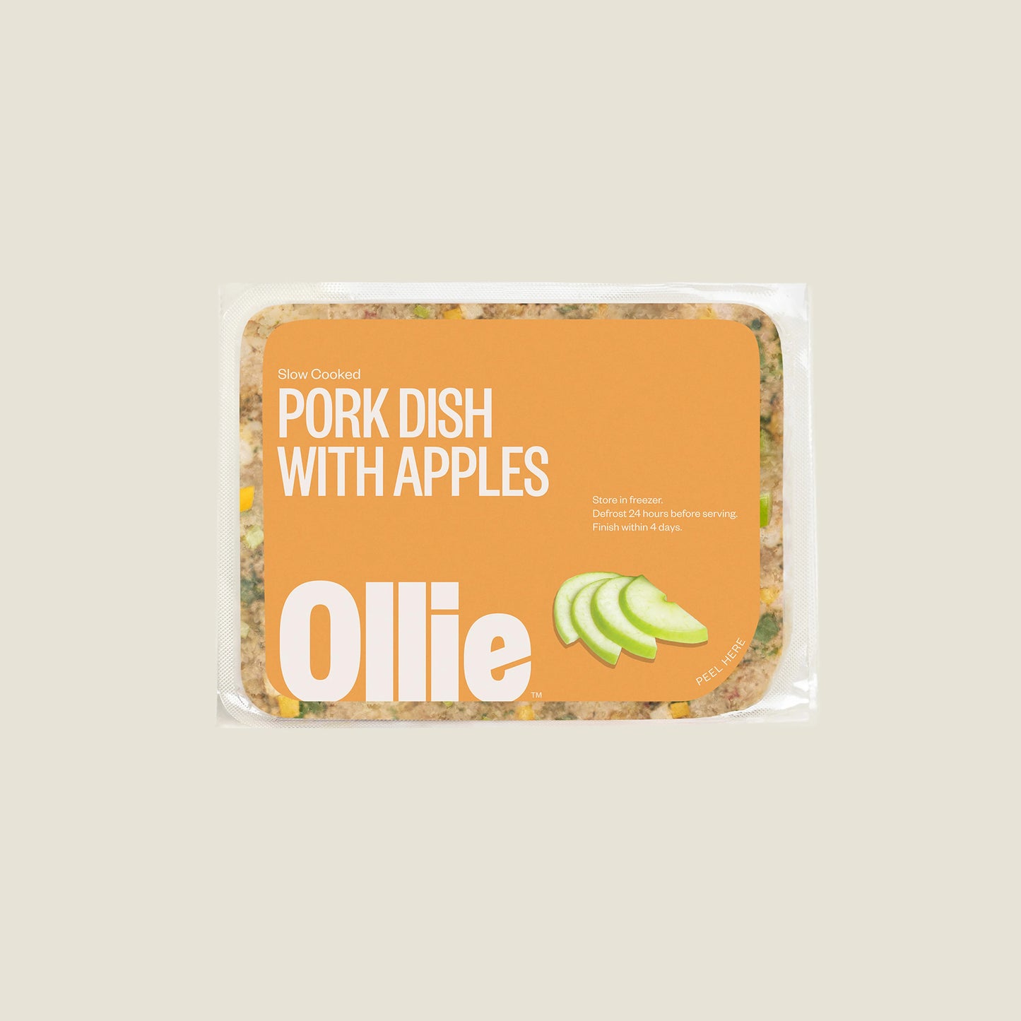 Ollie Fresh Pork Dog Food With Apple, Frozen Gently Cooked Dog Food