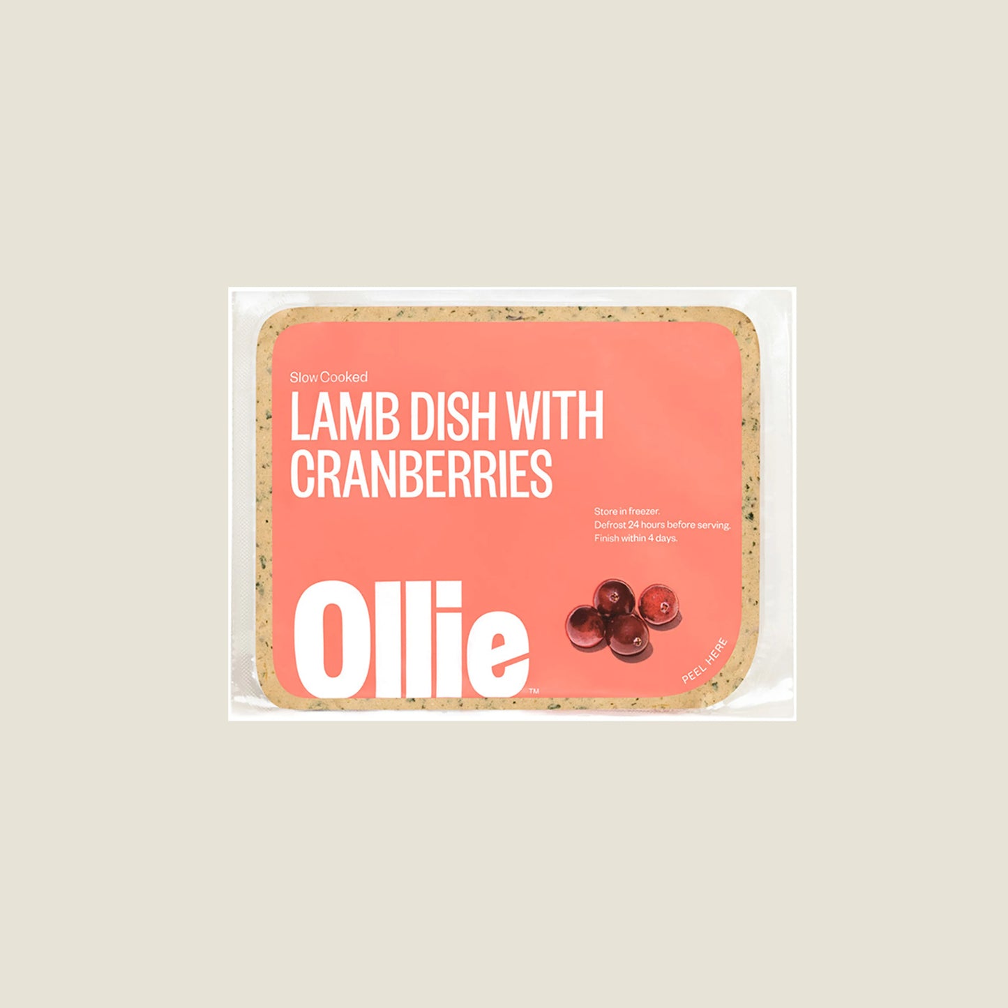 Ollie Fresh Lamb Dog Food With Cranberries, Frozen Gently Cooked Dog Food