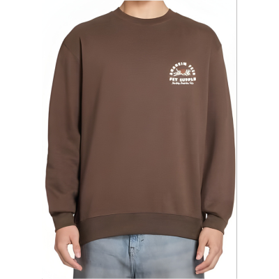 Anaheim Feed brown arch crew neck sweatshirt for men and women