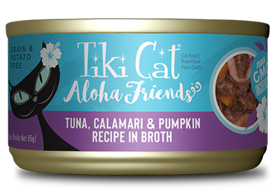 Tiki Cat® Aloha Friends™ Tuna, Calamari & Pumpkin 3-oz, Case Of 12, Wet Cat Food