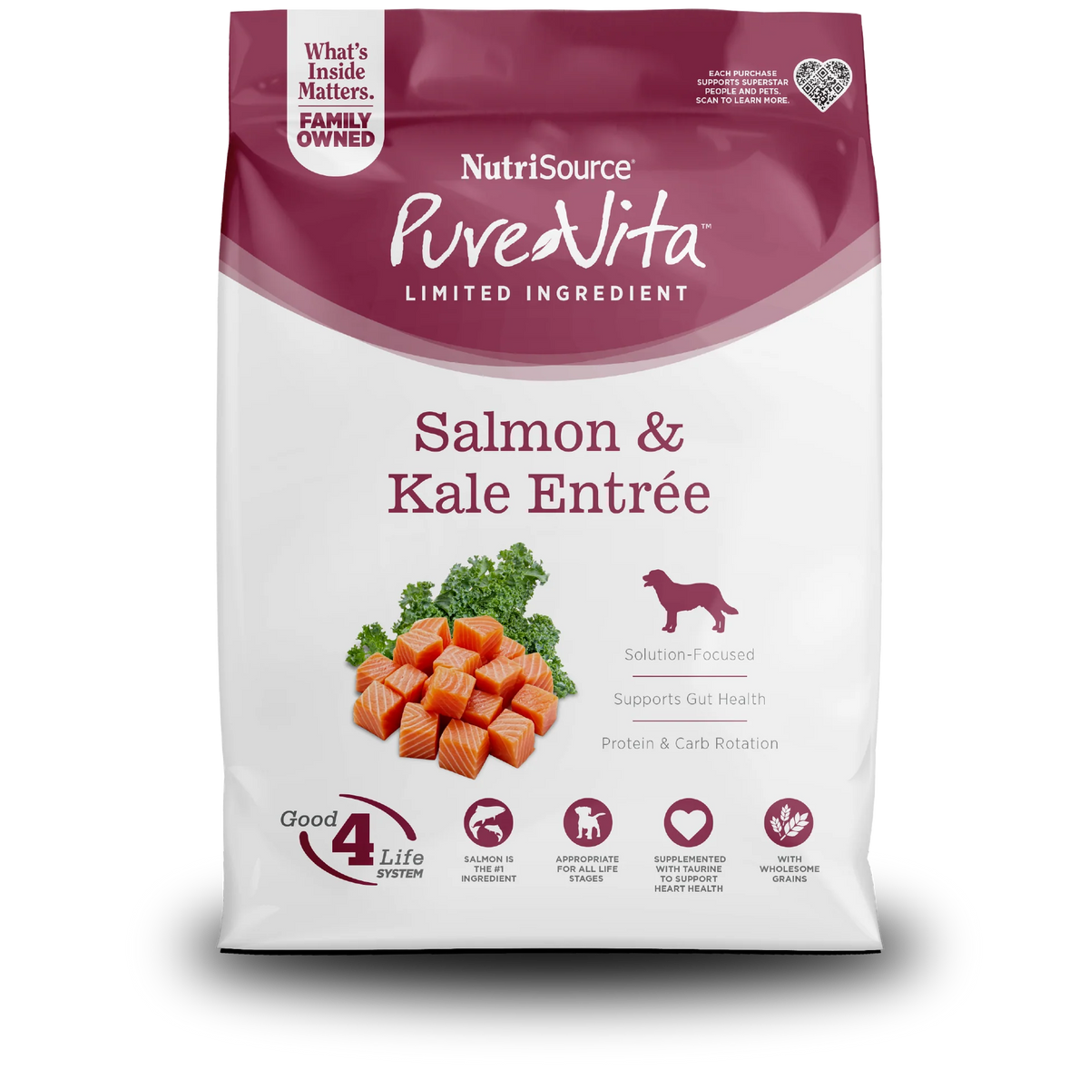 NutriSource® PureVita™ Salmon & Kale Entrée, Dry Dog Food