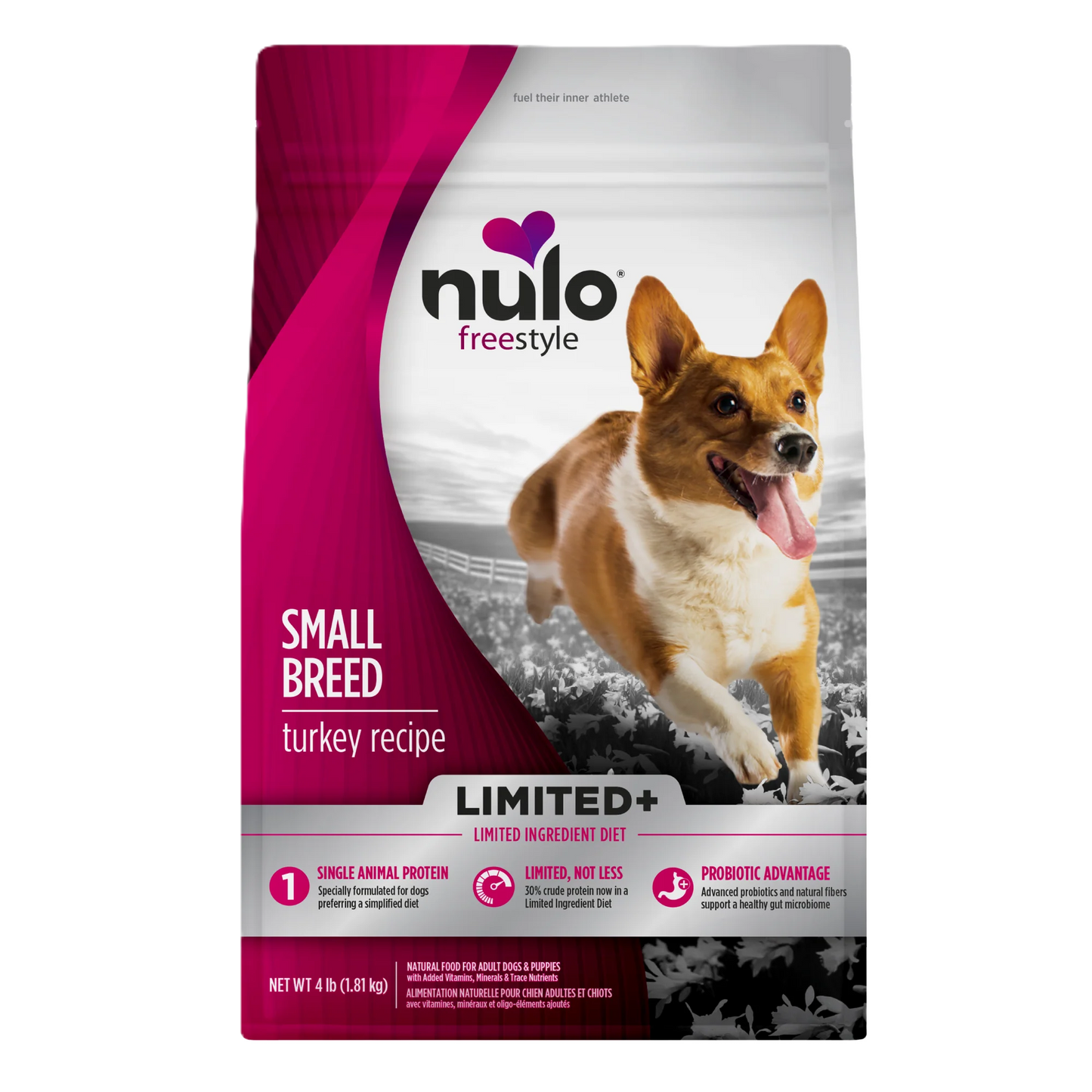 Nulo FreeStyle Limited+ Small Breed Turkey Recipe, Dry Dog Food, 4-lb Bag