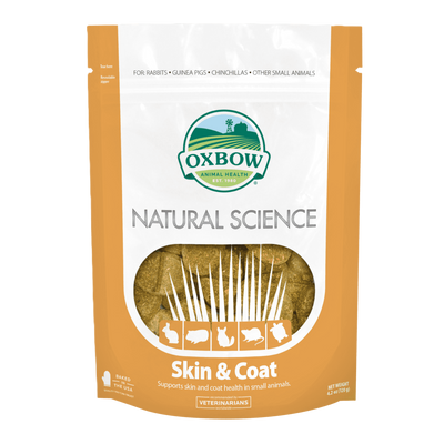 Oxbow Natural Science Skin & Coat Support, Small Animal Supplement, 4.2-oz Pouch