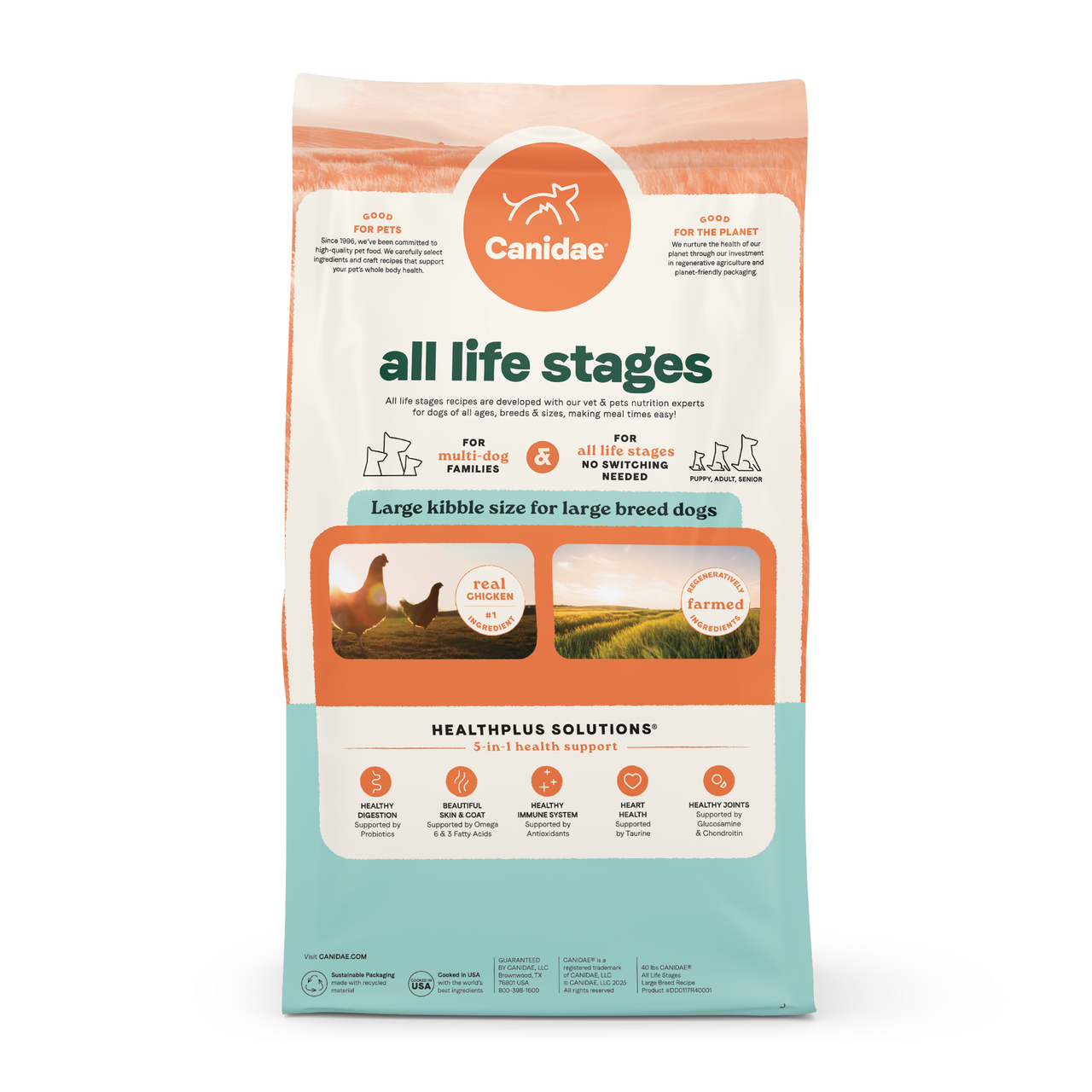 Canidae All Life Stages Large Breed Multi-Protein Recipe, Dry Dog Food, 40-lb Bag