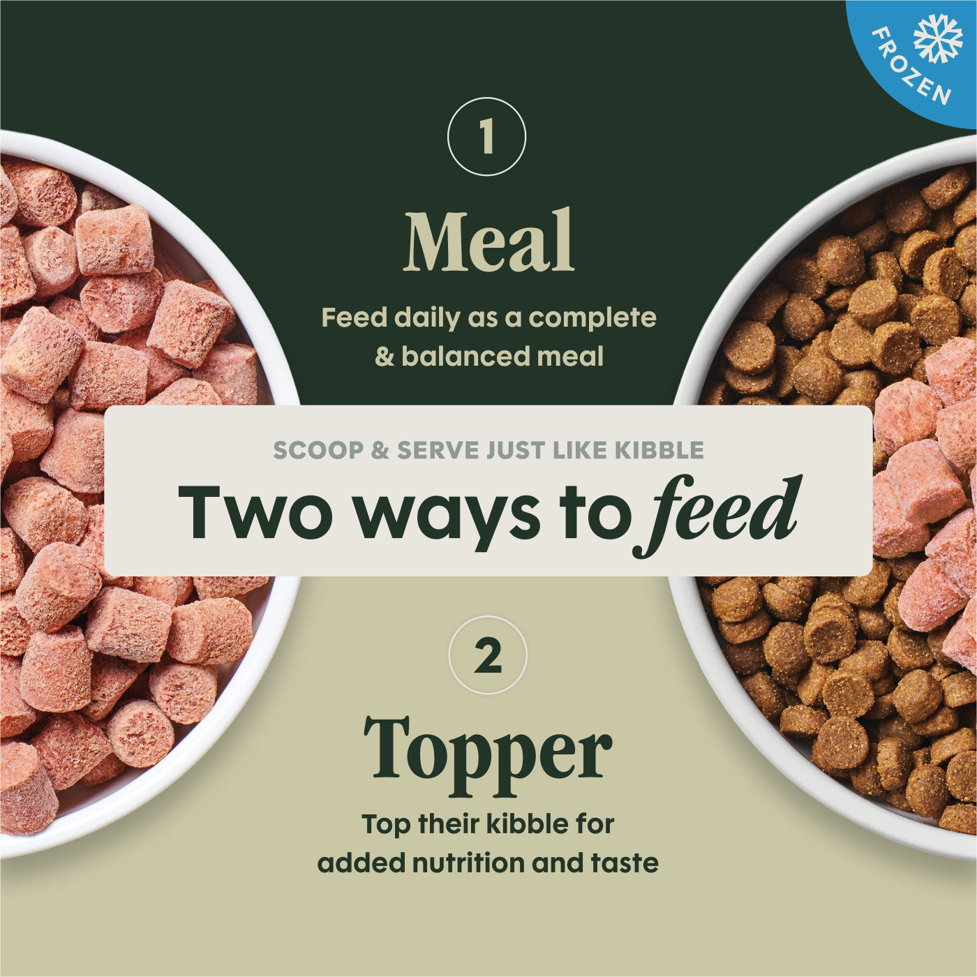 Instinct FreshRaw Bites Wild-Caught Pollock Recipe Dog Food, Frozen Raw Dog Food, Bag