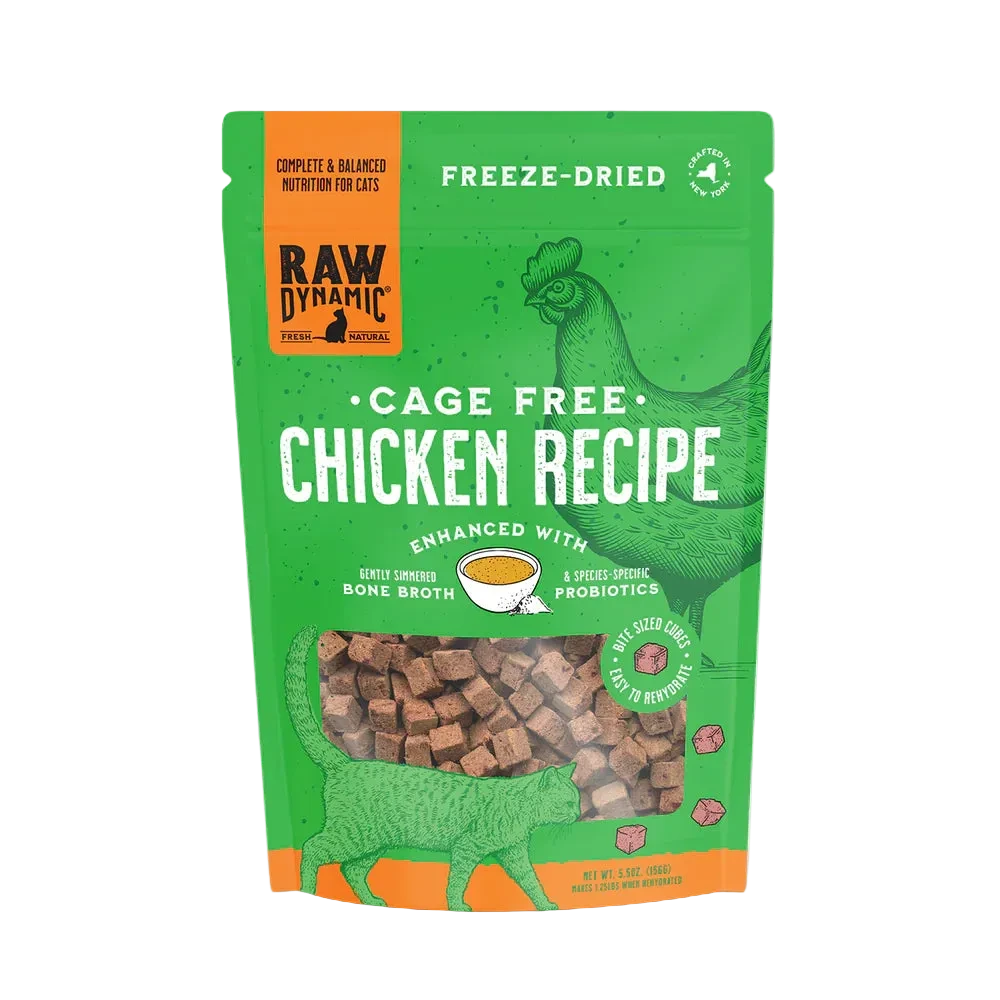 Raw Dynamic Freeze-Dried Raw Chicken Formula For Cats, Freeze-Dried Cat Food, 5.5-oz Pouch