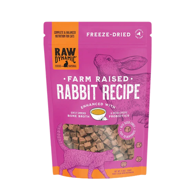 Raw Dynamic Freeze-Dried Raw Rabbit Formula For Cats, Freeze-Dried Cat Food, 5.5-oz Pouch