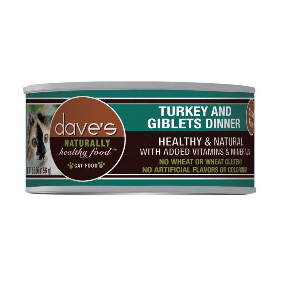 Dave s Pet Food Naturally Healthy Turkey Giblets Pate Dinner Wet Cat Food