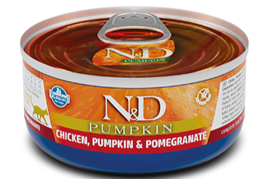 Farmina N&D Pumpkin Chicken & Pomegranate Recipe, Wet Cat Food, 2.5-oz Case Of 24