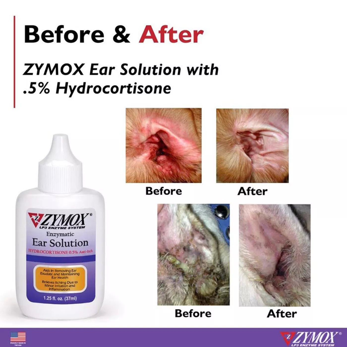 Zymox Enzymatic Ear Solution with 0.5% Hydrocortisone