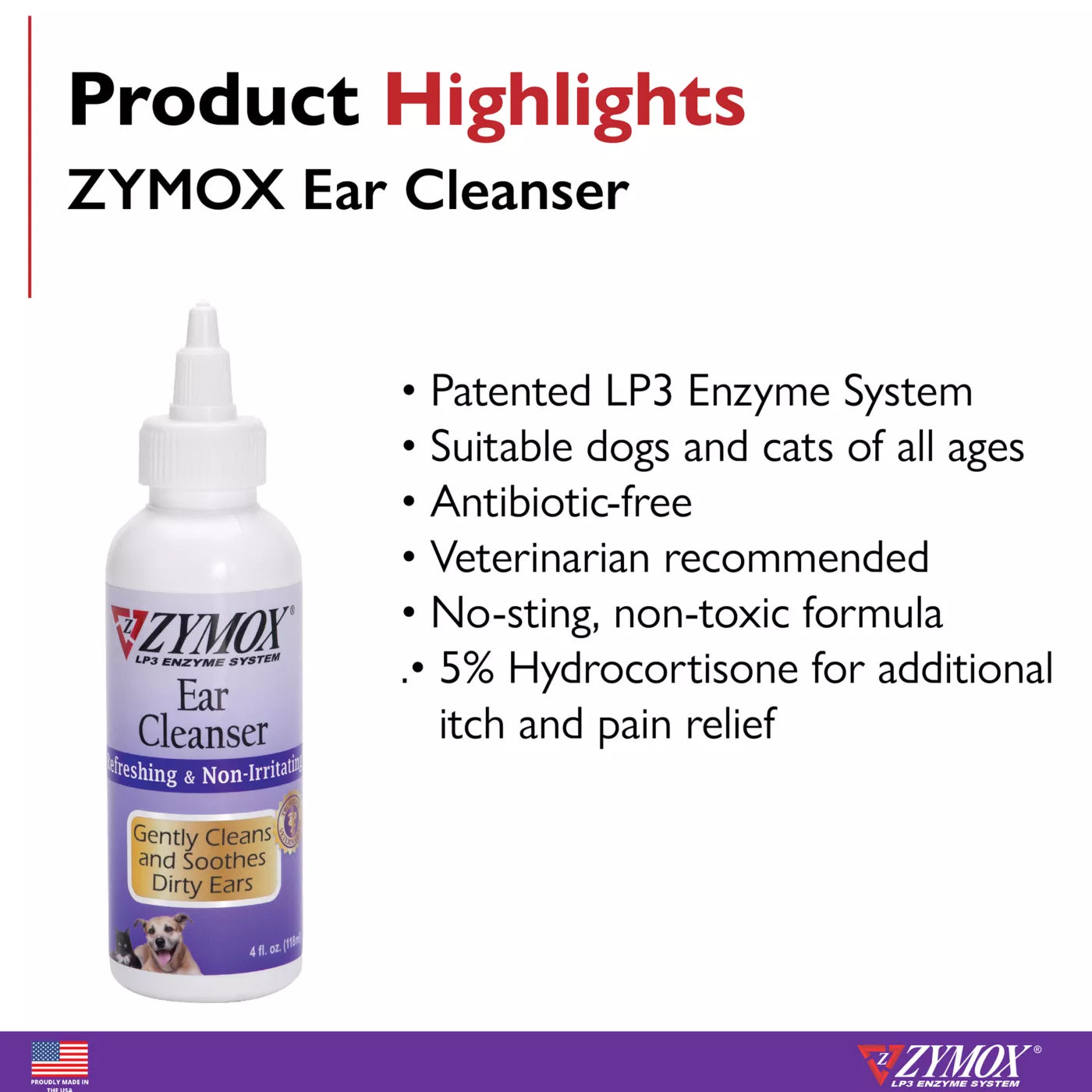 Zymox Pet Ear Cleanser, 4-oz
