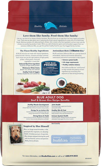 Blue Buffalo Beef And Brown Rice Recipe 5-lb, Dry Dog Food
