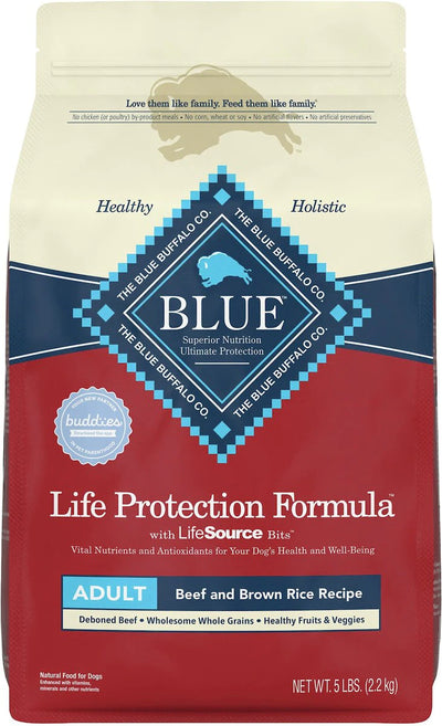 Blue Buffalo Beef And Brown Rice Recipe 5-lb, Dry Dog Food