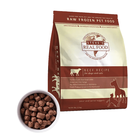 Steve's Real Food Frozen Nuggets Beef Recipe Dog Food