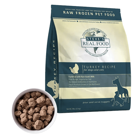 Steve's Real Food Frozen Nuggets Turkey Recipe Dog Food