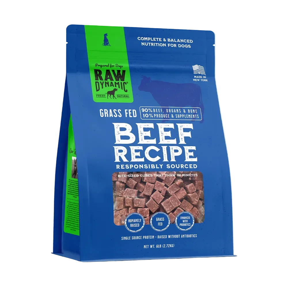 Raw Dynamic Frozen Raw Beef Formula For Dogs, Frozen Dog Food