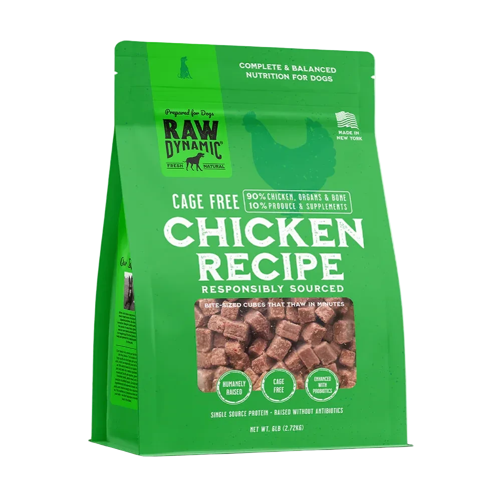 Raw Dynamic Frozen Raw Chicken Formula For Dogs, Frozen Dog Food