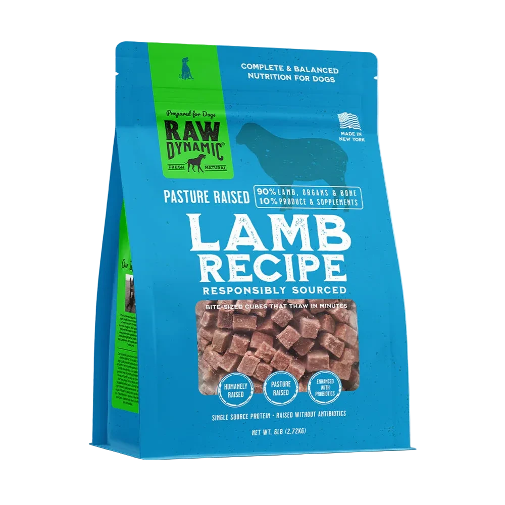 Raw Dynamic Frozen Raw Lamb Formula For Dogs, Frozen Dog Food