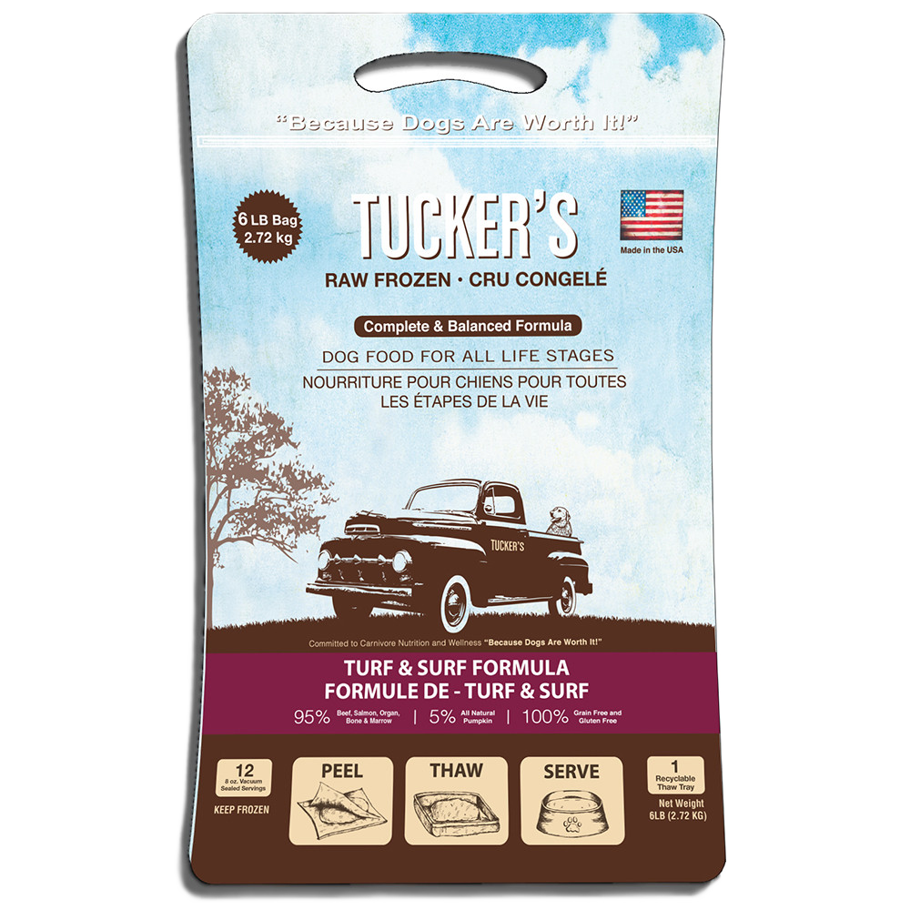 Tucker's Turf & Surf Diet, Frozen Raw Dog Food