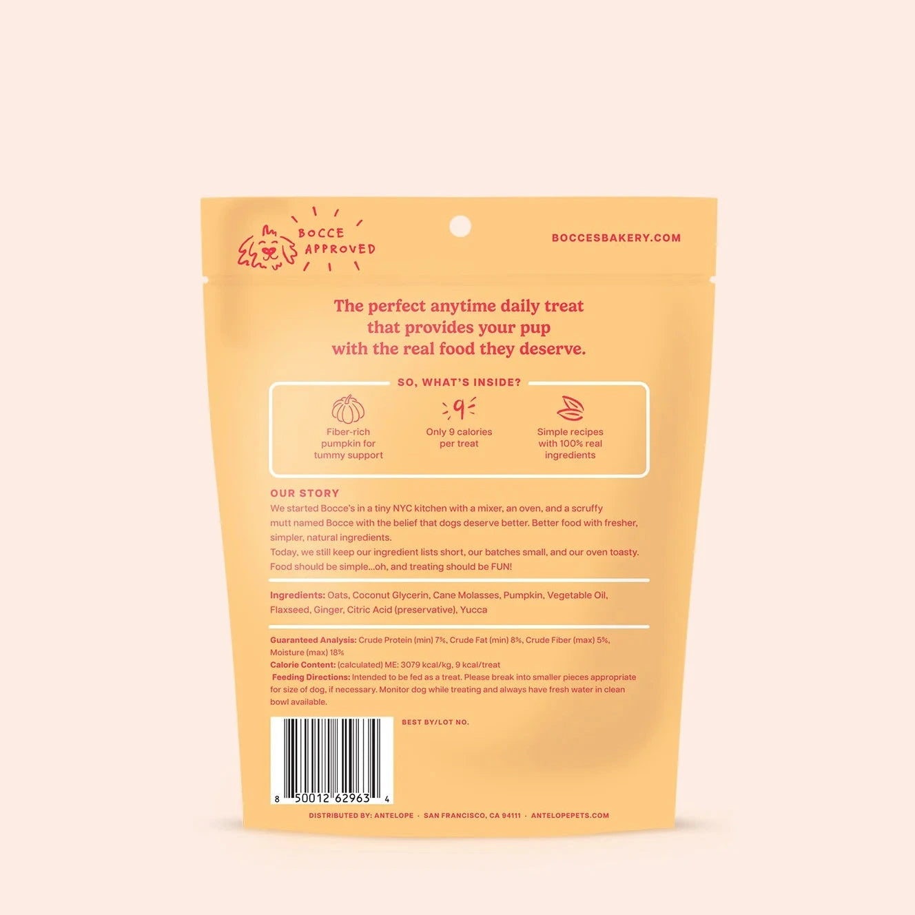 Bocce's Bakery Bye Bye Stinkies Soft & Chewy, Dog Treats, 6-oz Bag