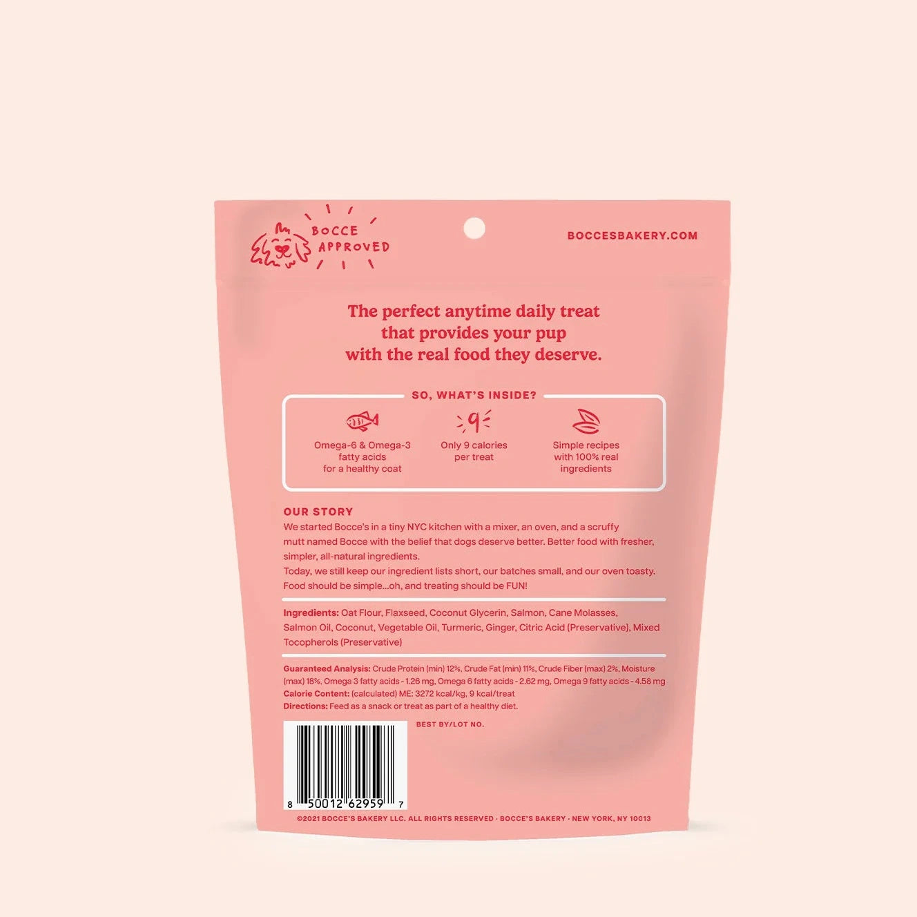 Bocce's Bakery Good Hair Soft & Chewy, Dog Treats, 6-oz Bag