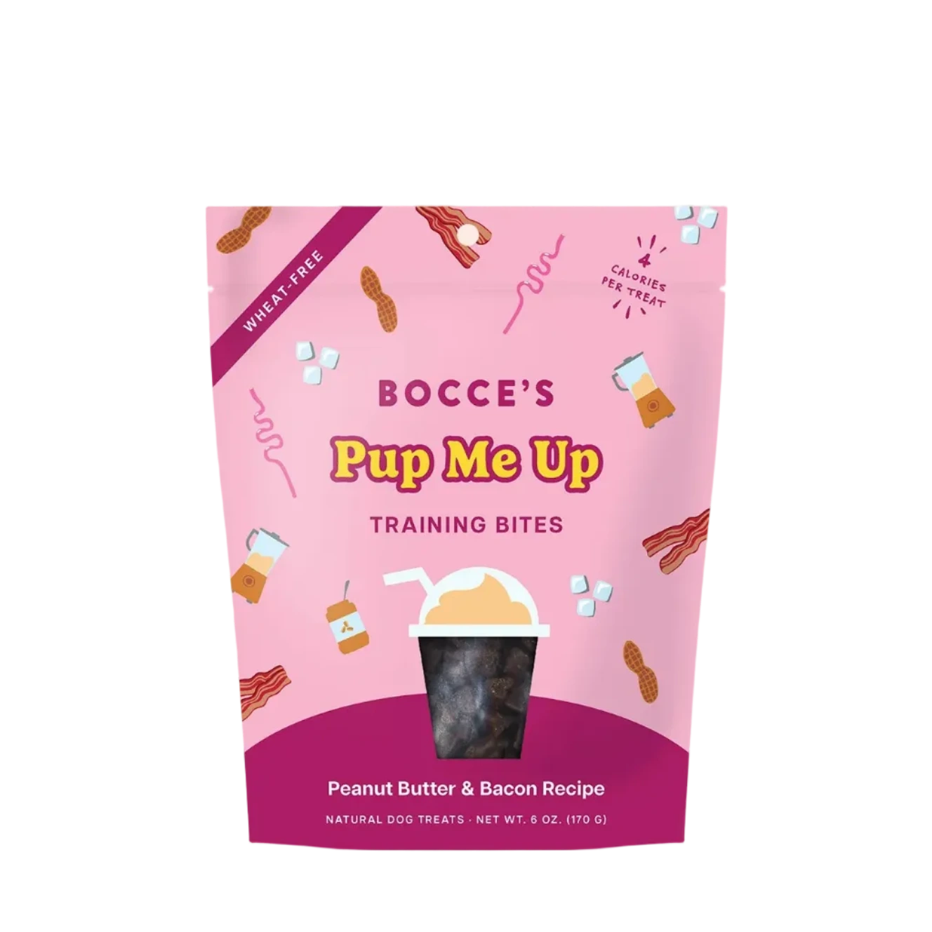 Bocce's Bakery Pup Me Up Shake Training Bites, Dog Treats, 6-oz Bag