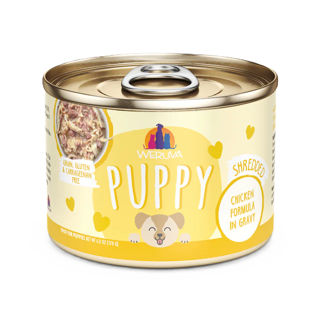 Weruva Puppy Chicken Formula in Gravy, Wet Dog Food, 6-oz Can, Case Of 8