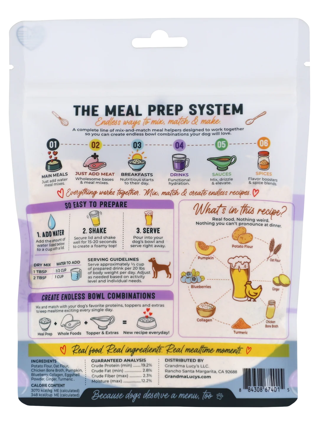 Grandma Lucy's Meal Prep Chicken Taproom Ale, Dog Food Supplement, 6-oz Bag