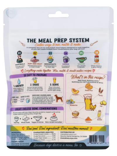 Grandma Lucy's Meal Prep Chicken Taproom Ale, Dog Food Supplement, 6-oz Bag