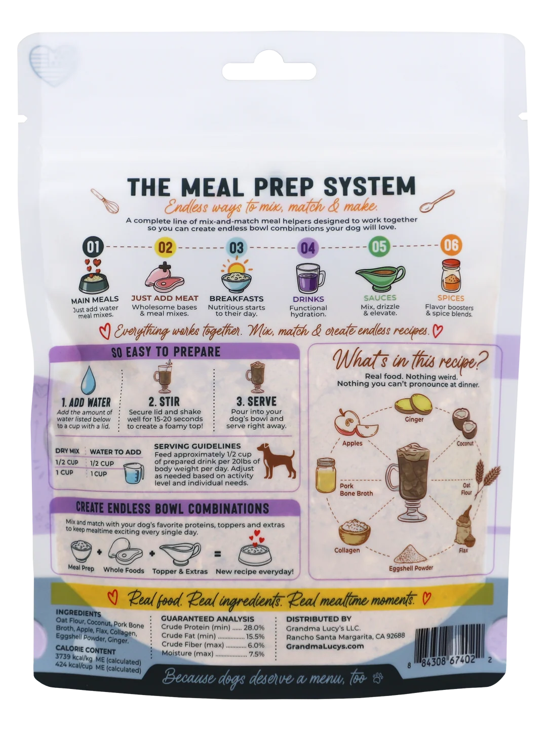Grandma Lucy's Meal Prep Coconut Cold Brew, Dog Food Supplement, 6-oz Bag