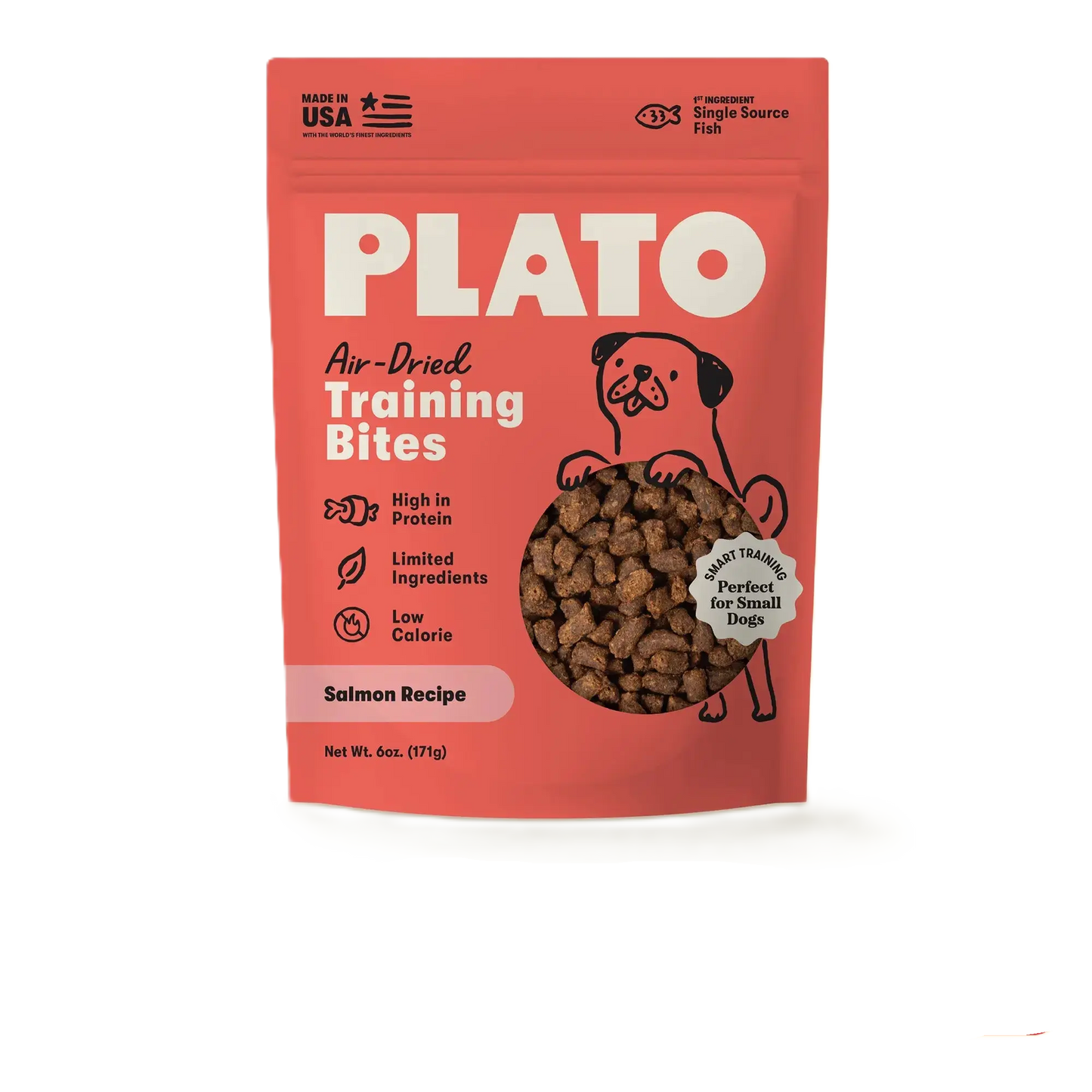 Plato Small Bites Meaty Morsel Dog Treats, Salmon Recipe