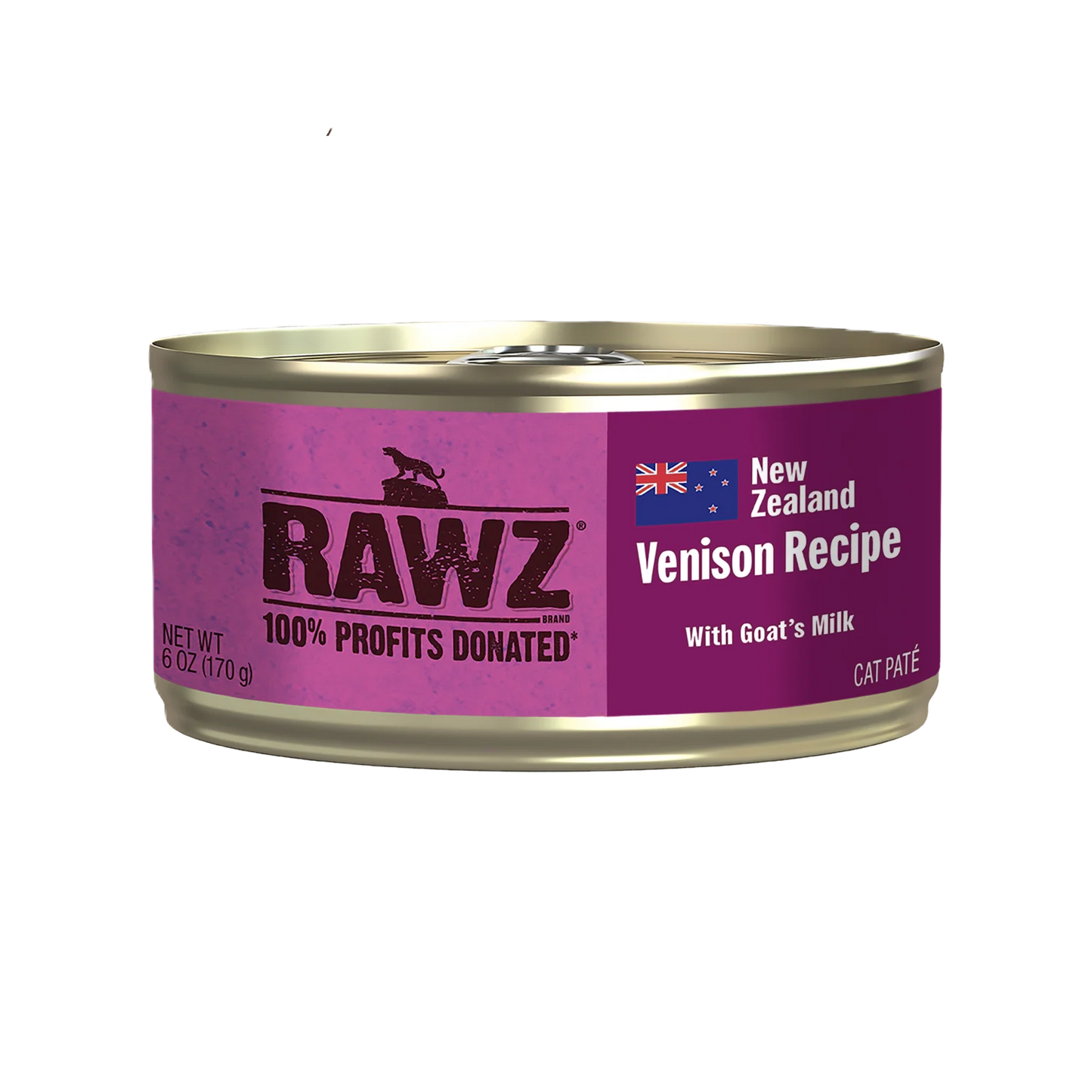 RAWZ® 94% Venison Recipe With Goat's Milk Pate, Wet Cat Food