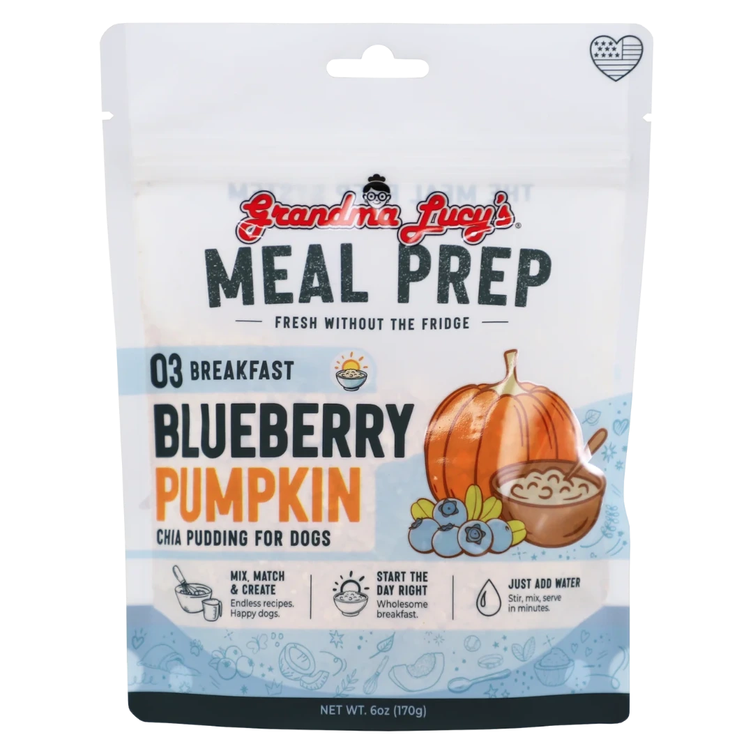 Grandma Lucy's Meal Prep Blueberry Pumpkin Chia Seed Pudding Topper, Dog Food Supplement, 6-oz Bag