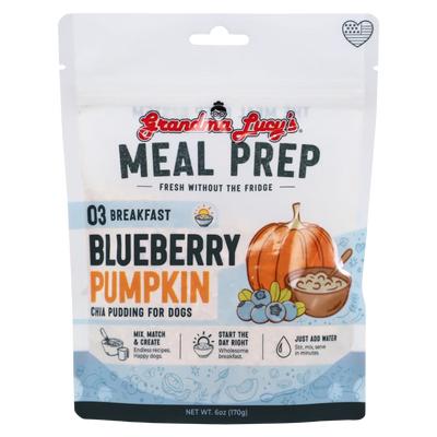 Grandma Lucy's Meal Prep Blueberry Pumpkin Chia Seed Pudding Topper, Dog Food Supplement, 6-oz Bag