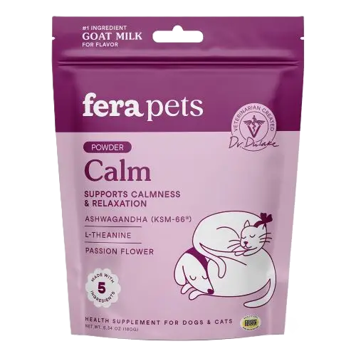 Fera Pets Calm Goat Milk Topper For Dogs and Cats, Pet Supplement, 6.34-oz