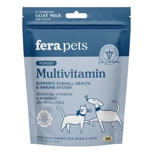Fera Pets Multivitamin Goat Milk Topper For Dogs and Cats, Pet Supplement, 6.34-oz