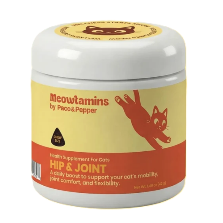 Paco & Pepper Meowtamins Hip & Joint Formula, 60-count