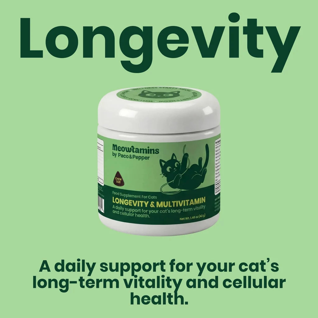 Paco & Pepper Meowtamins Longevity Formula, 60-count