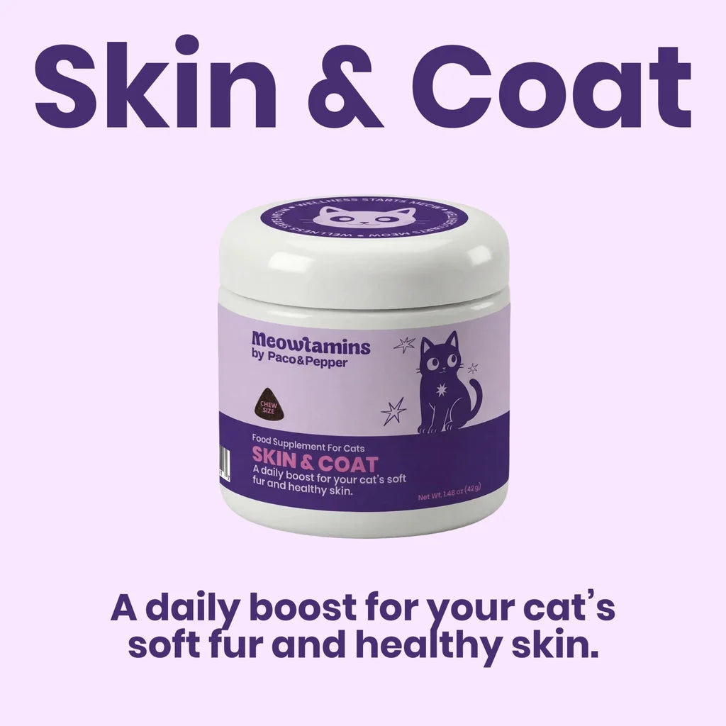 Paco & Pepper Meowtamins Skin & Coat Formula, 60-count
