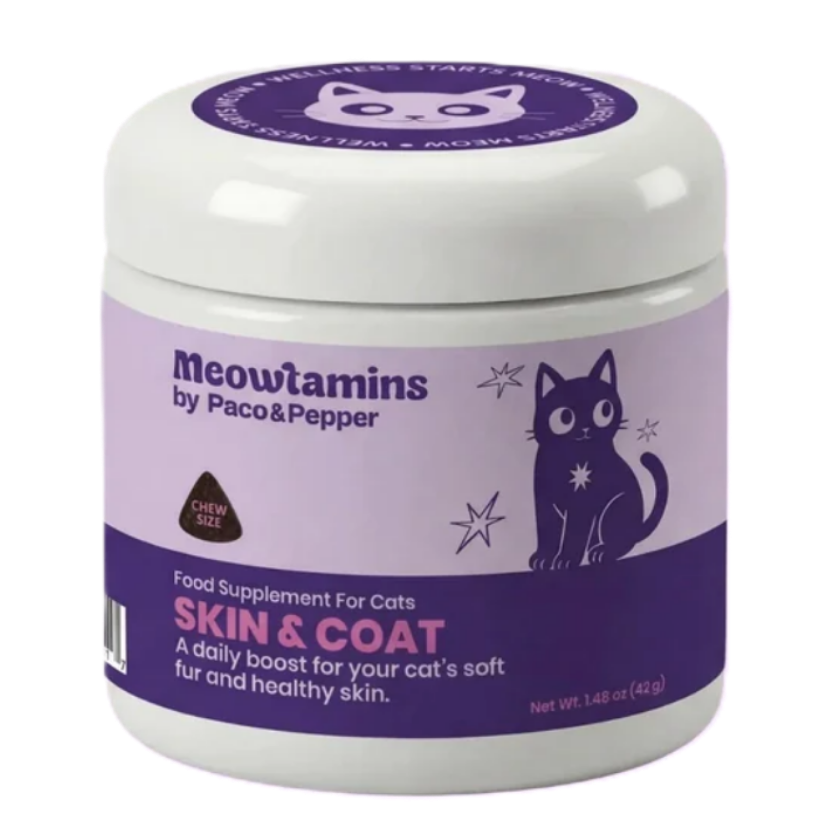 Paco & Pepper Meowtamins Skin & Coat Formula, 60-count
