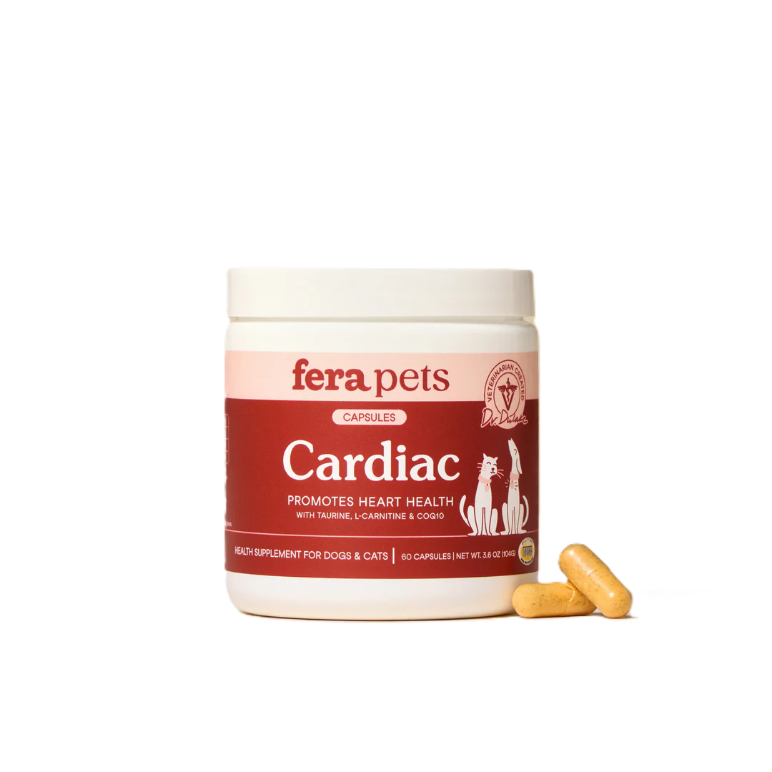 Fera Pets Cardiac Support For Dogs and Cats, Pet Supplement, 60-Count