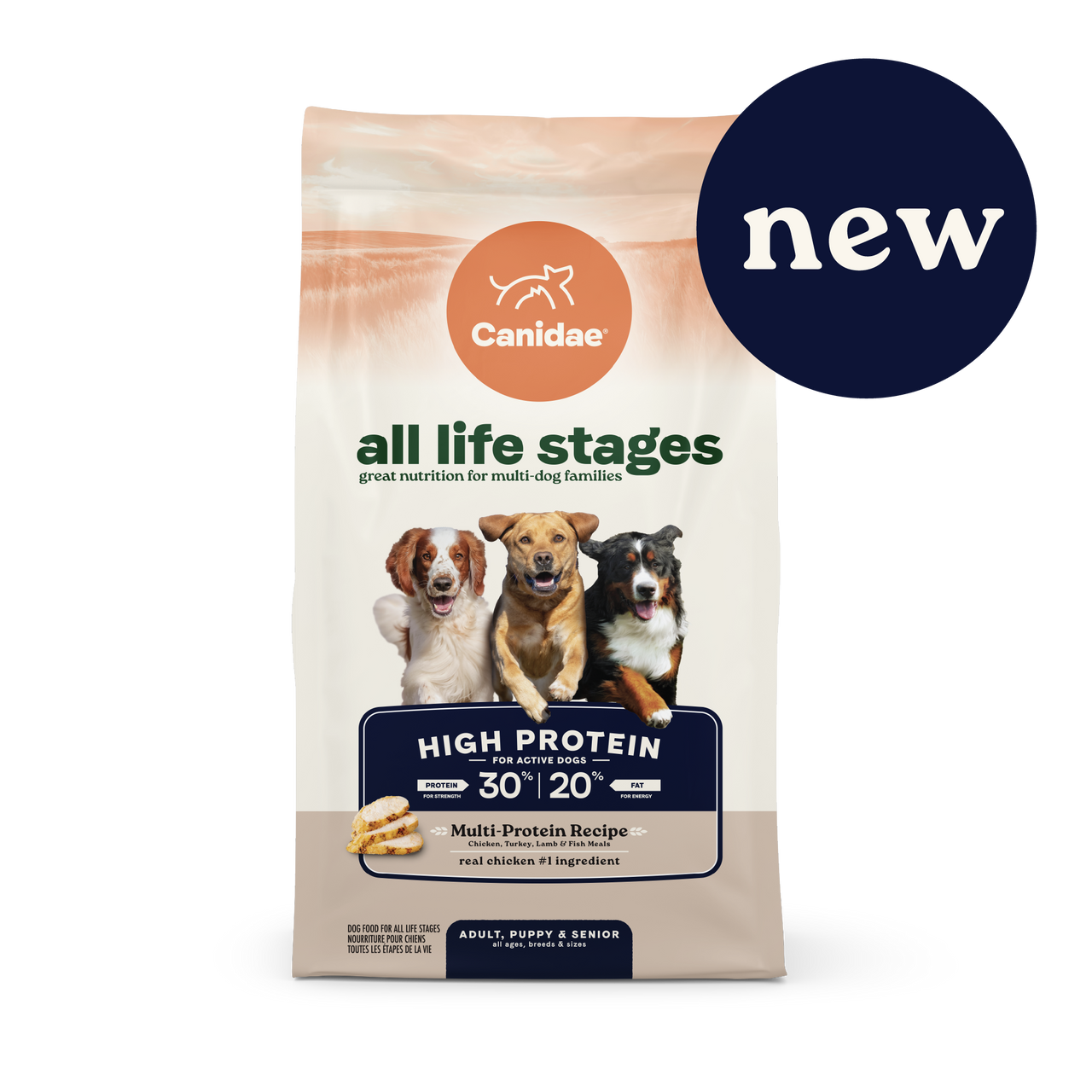 Canidae All Life Stages High Protein Dry Dog Food, Multi-Protein Recipe Dry Dog Food, 27-lb Bag
