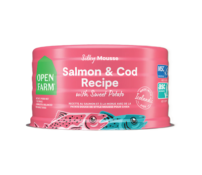 Open Farm Grain Free Salmon & Cod Recipe, Wet Dog Food, 7-oz, Case Of 24
