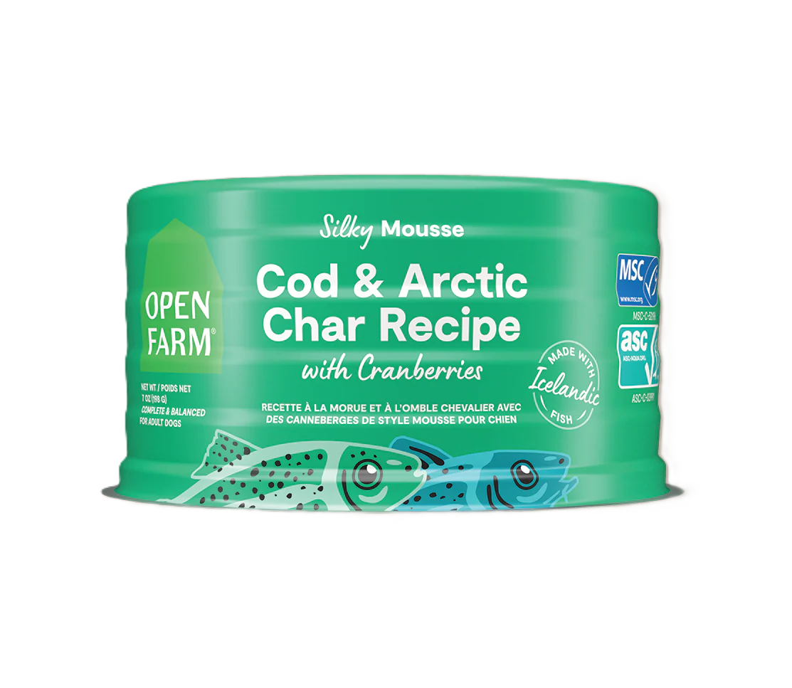 Open Farm Grain Free Cod & Arctic Char Recipe, Wet Dog Food, 7-oz, Case Of 24