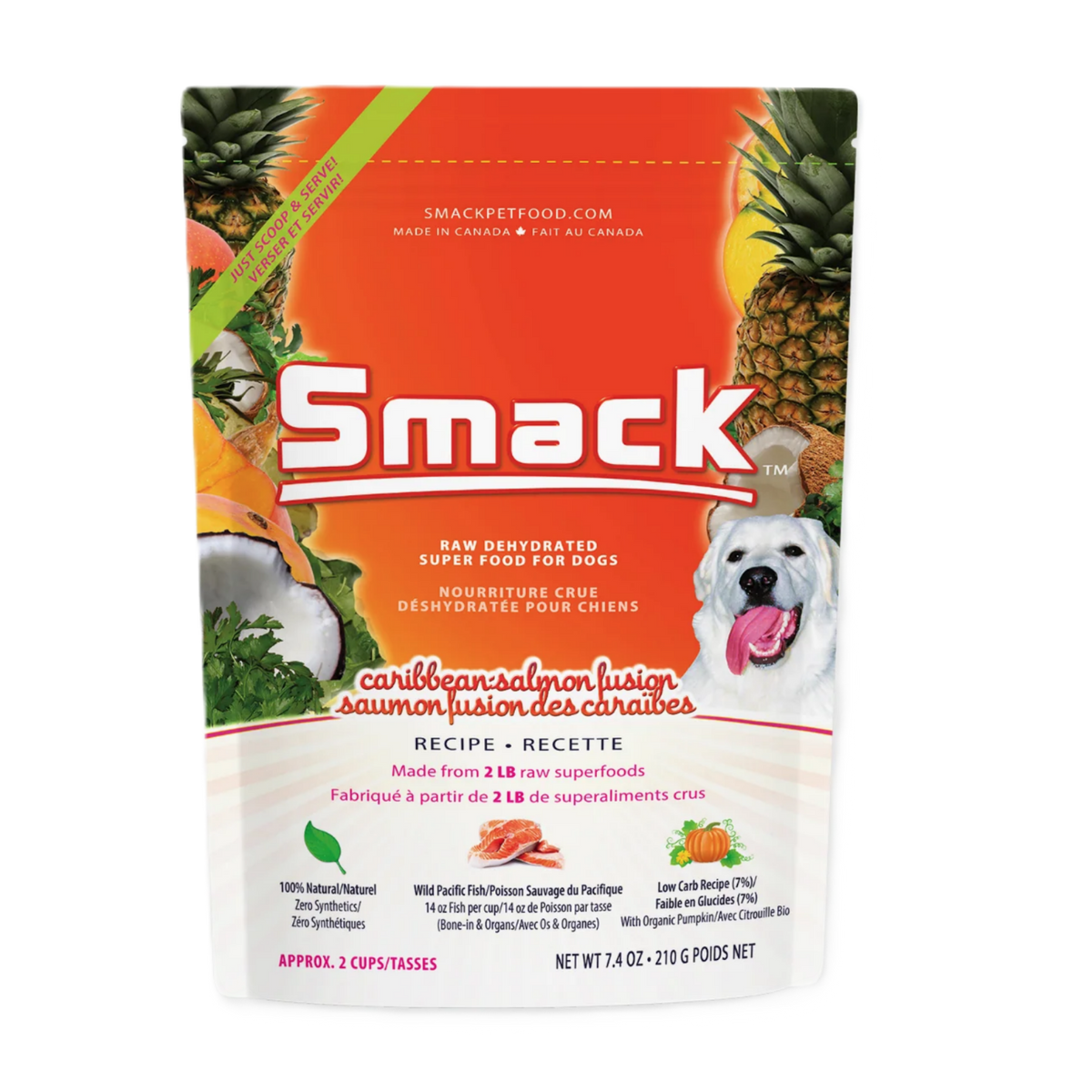 Smack Caribbean-Salmon Fusion, Dehydrated Dog Food