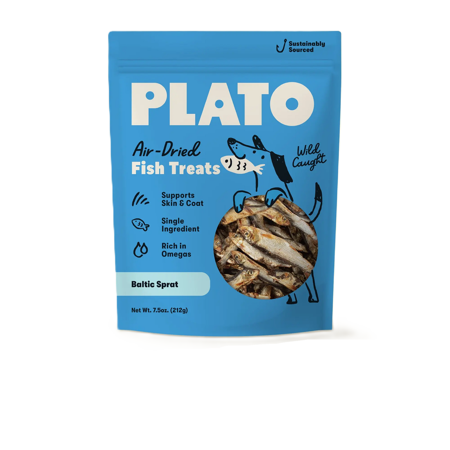 Plato Wild Caught Baltic Sprat, Dog Treats