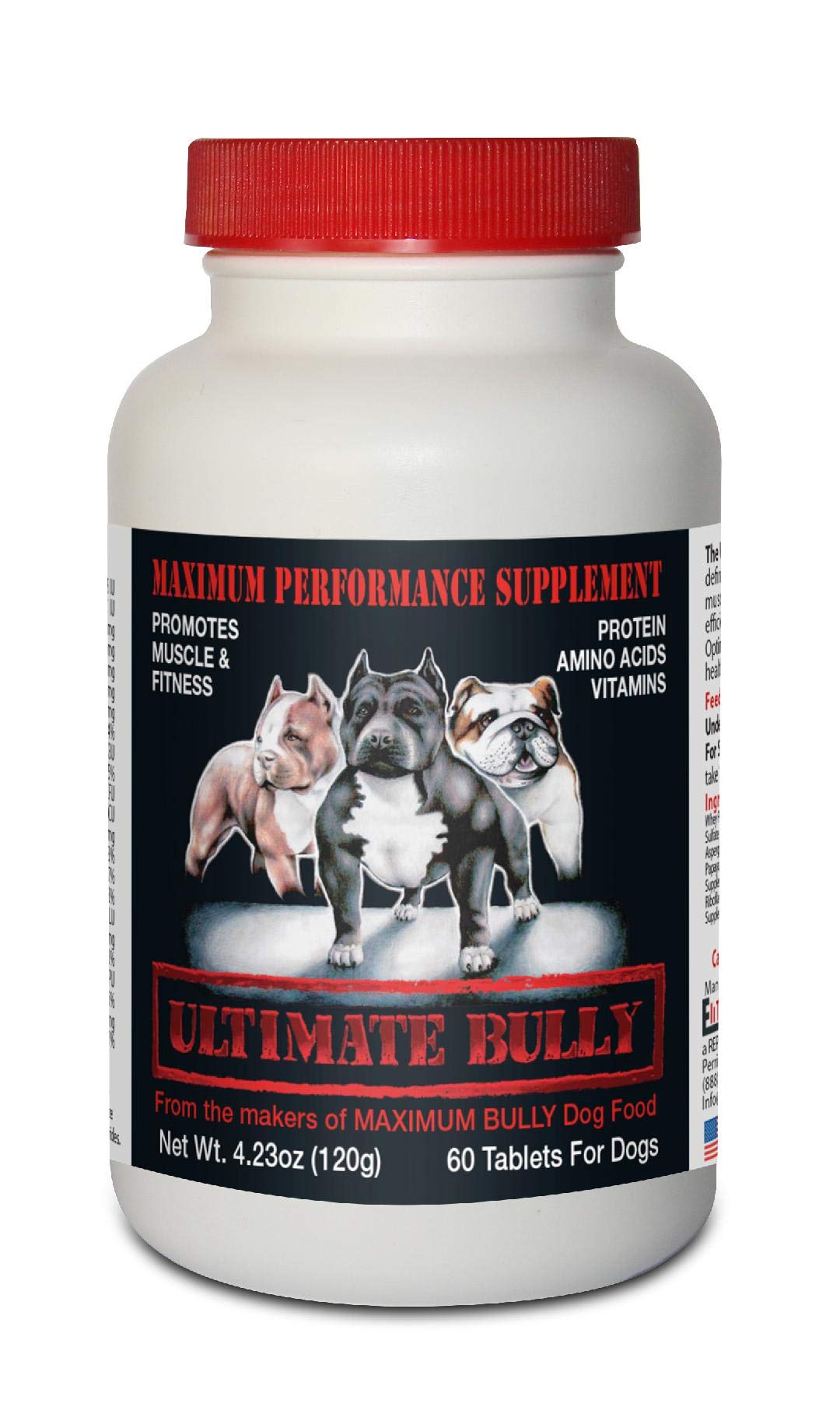 Ultimate Bully - Maximum Performance Canine Supplement, 60-Count